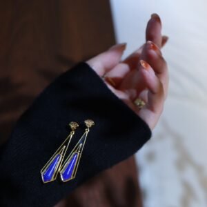 Natural Lapis Lazuli Drop Earrings